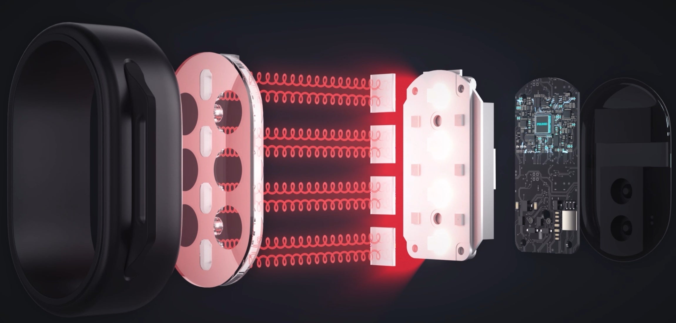 Internal components and medical-grade quality of the PRUNGO FluxGo device, showing why it is worth the price.